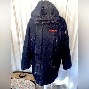 Rare Edwin made in Japan denim Puffer Coat Men’s Size L